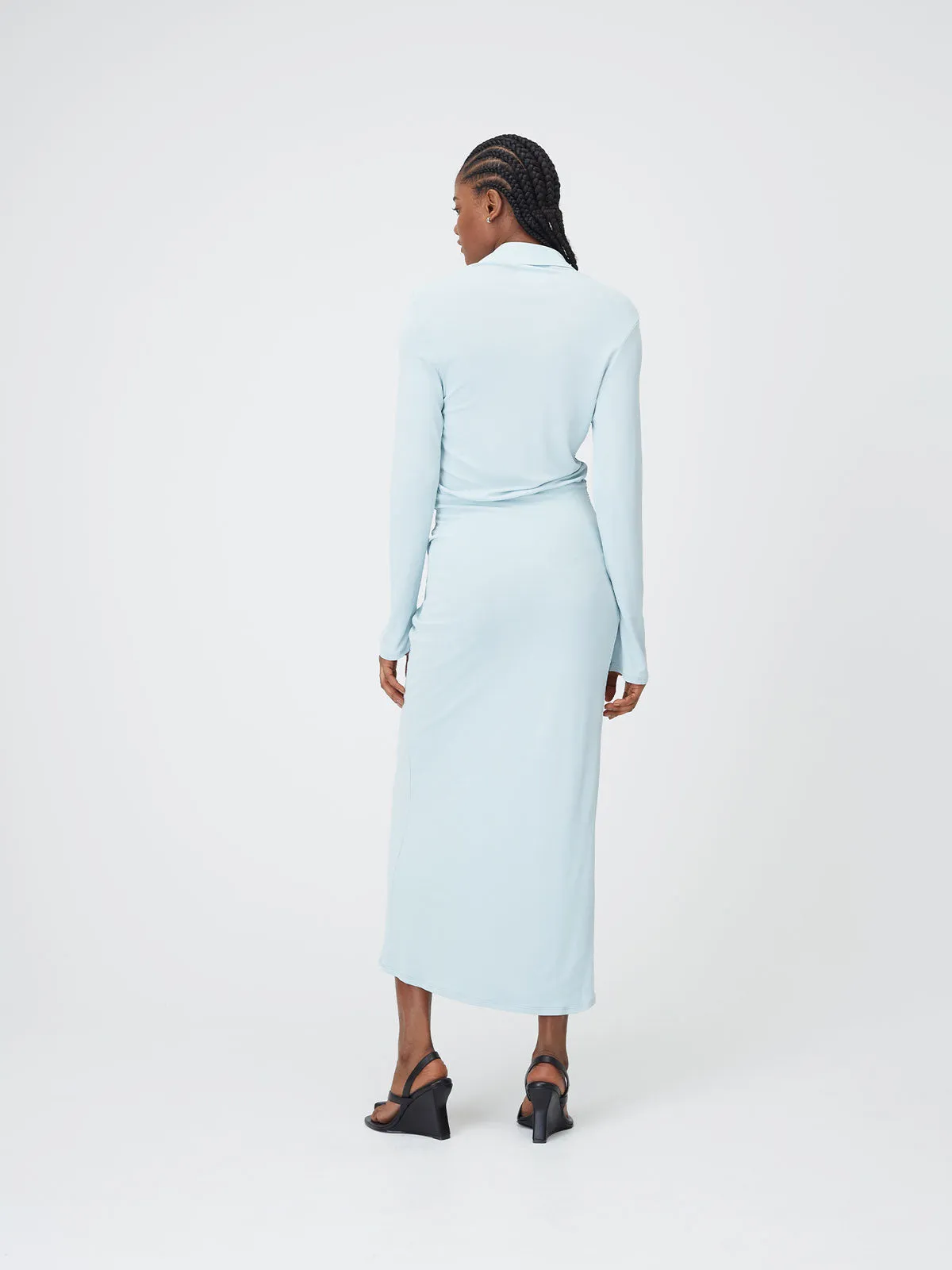 09 Slinky Shirt Dress | Mineral Blue