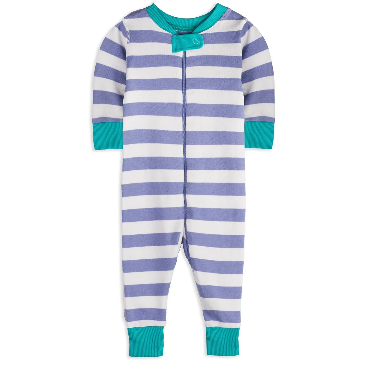 100% Organic Cotton One-piece Baby Pajamas: Stripes