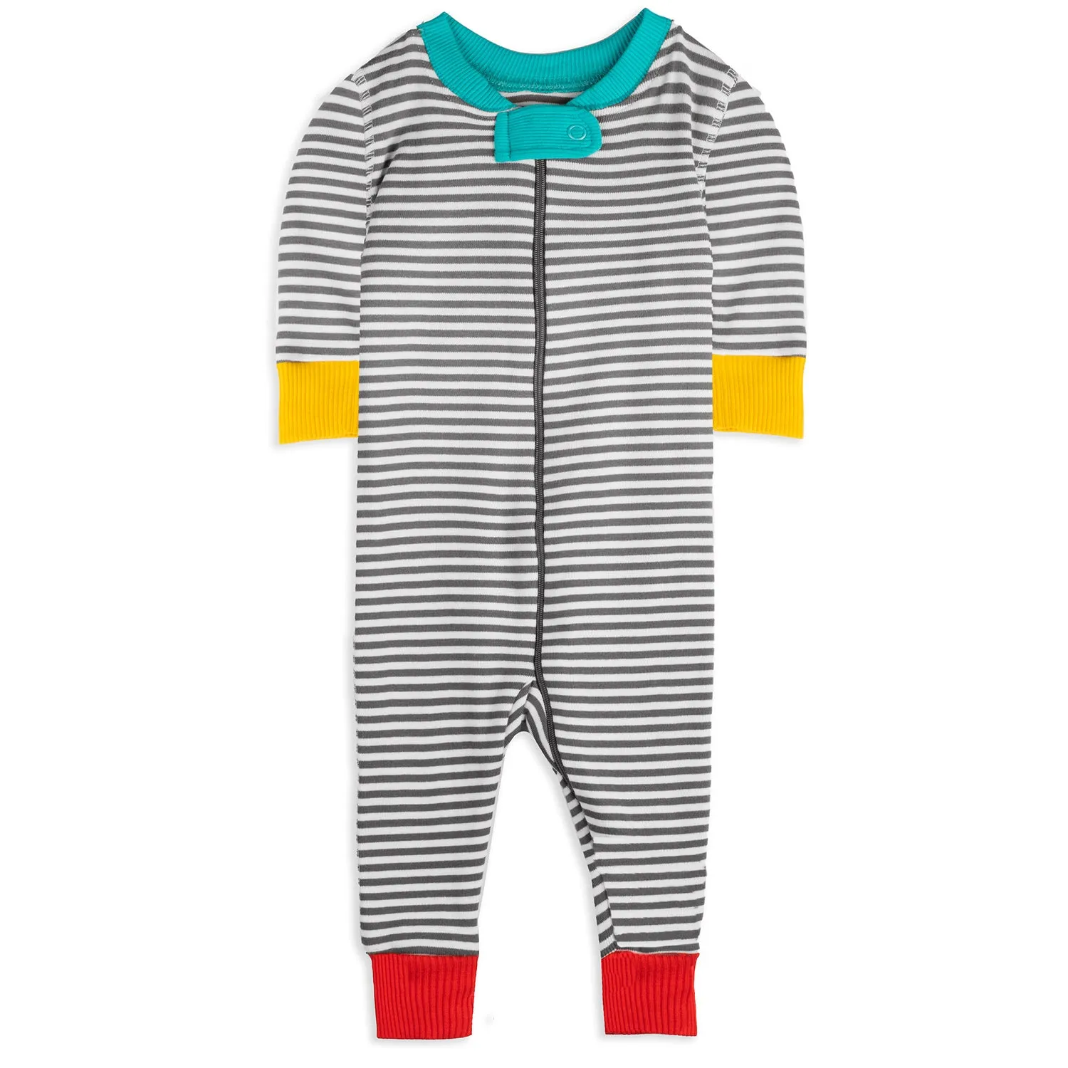 100% Organic Cotton One-piece Baby Pajamas: Stripes