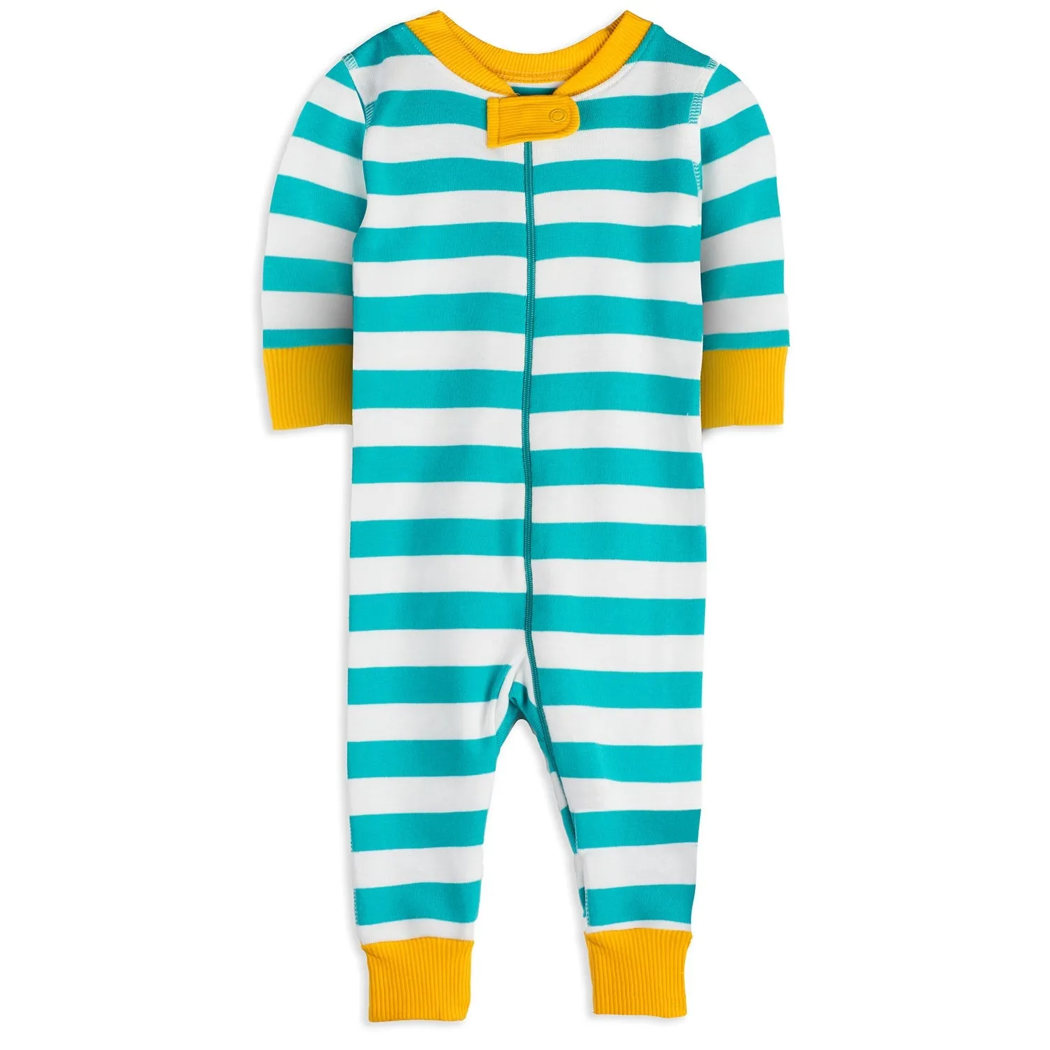 100% Organic Cotton One-piece Baby Pajamas: Stripes