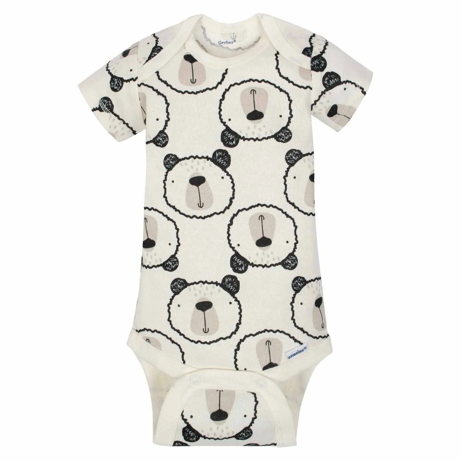 5-Pack Boys Bear Short Sleeve Onesies Bodysuits