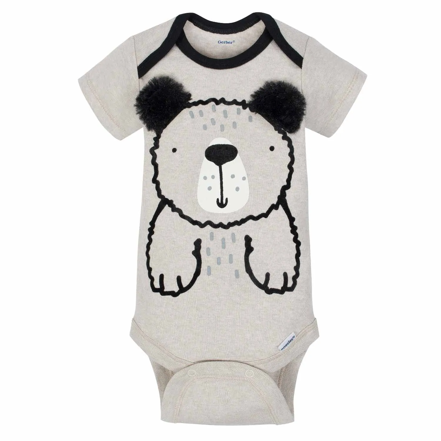 5-Pack Boys Bear Short Sleeve Onesies Bodysuits