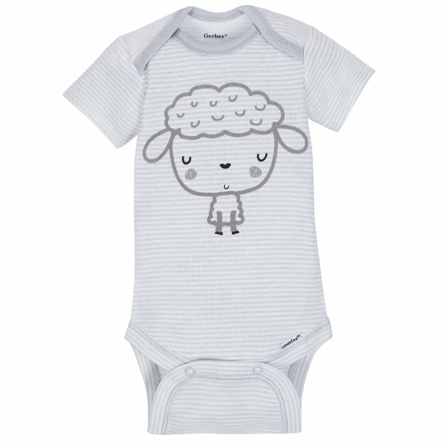 5-Pack Neutral Sheep Short Sleeve Onesies Bodysuits