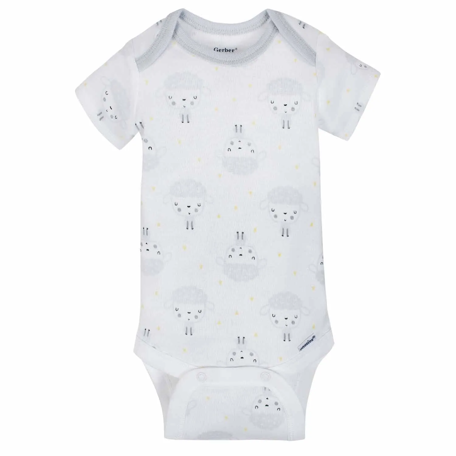 5-Pack Neutral Sheep Short Sleeve Onesies Bodysuits