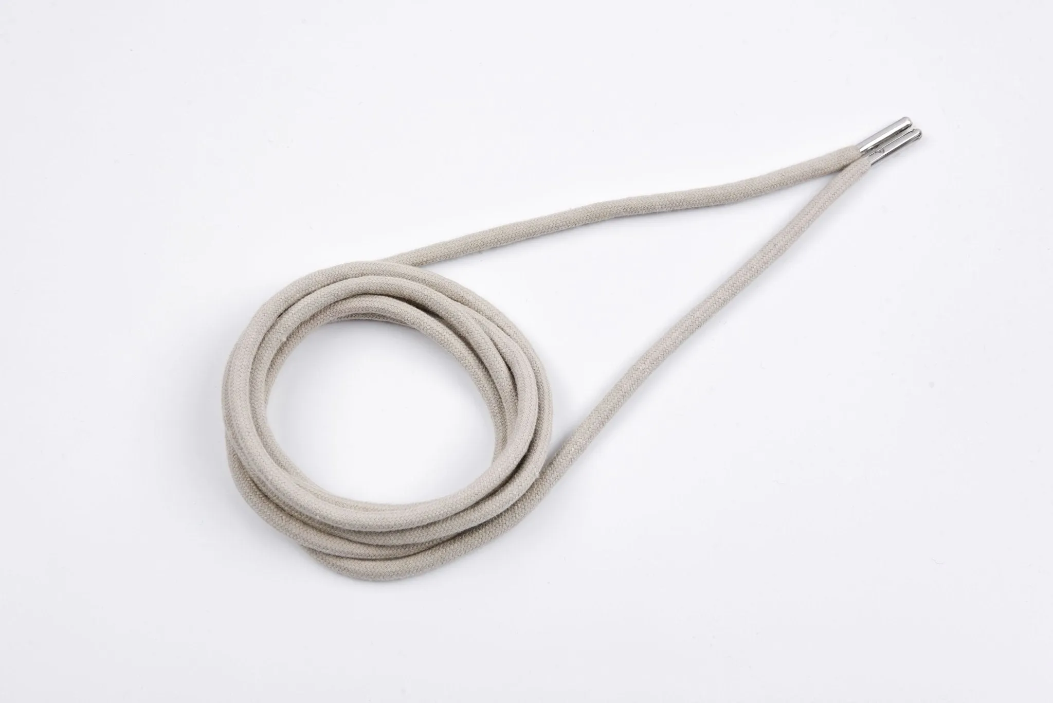 6mm 100% Cotton Drawstring With light weight Metal-  137  cm