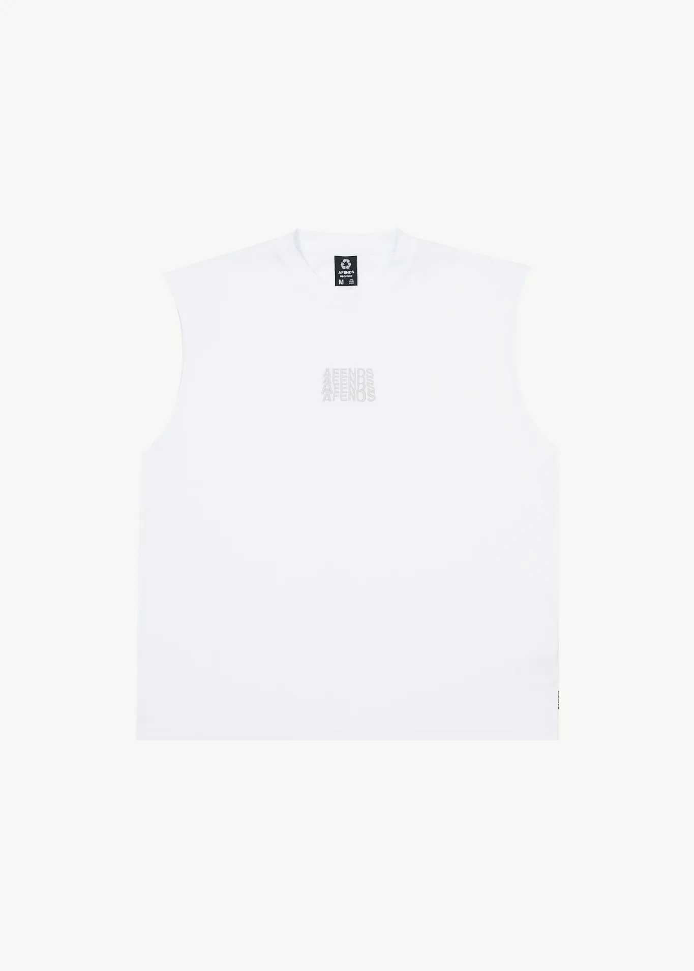 AFENDS Mens Limits - Graphic Sleeveless T-Shirt - White