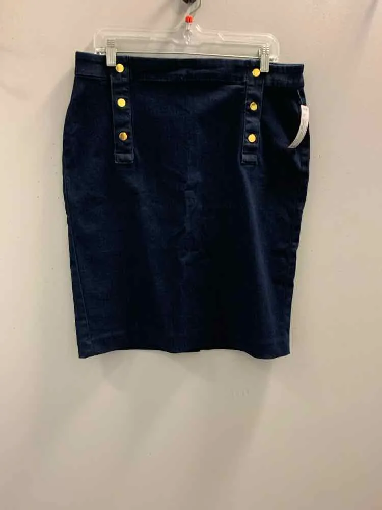 ANN TAYLOR Dresses and Skirts Size 14P DARK BLUE Skirt