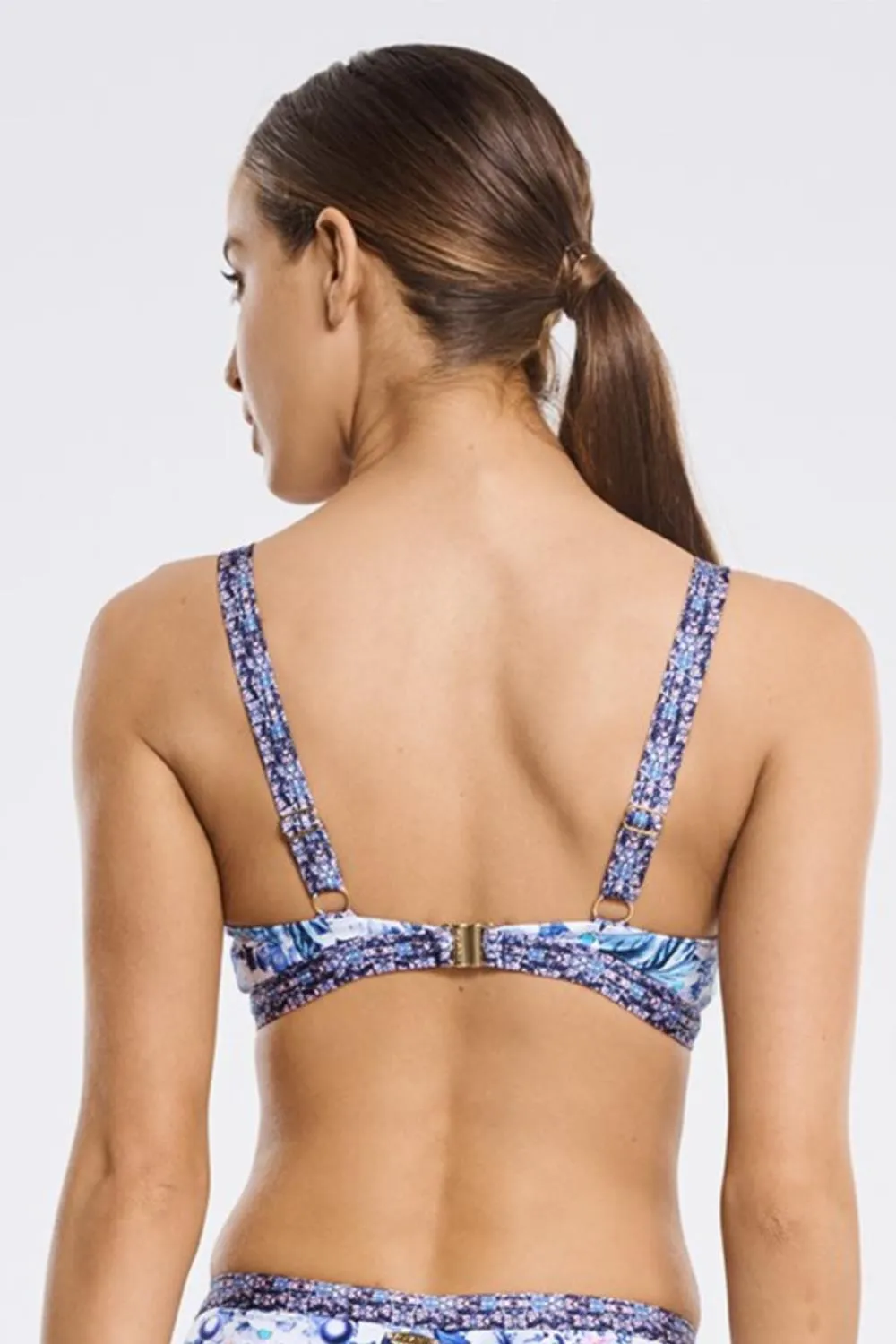 Aqua Blue Babylon Underwire Bikini Top, Multi (A9082BA)