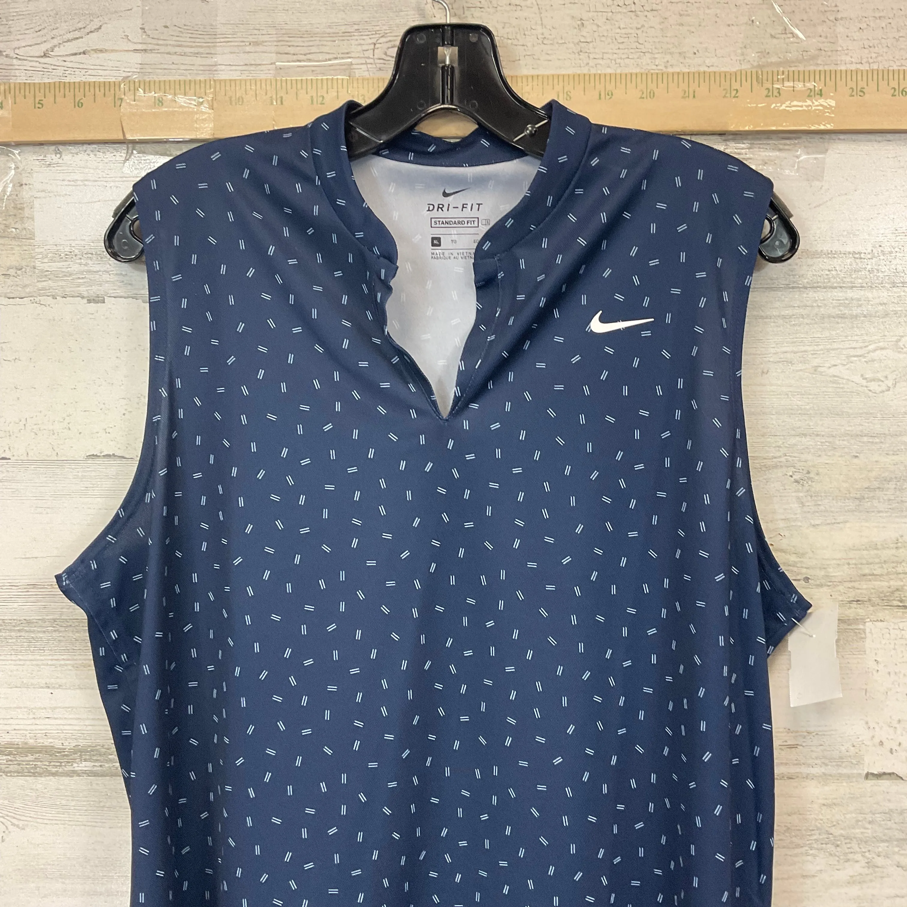 Athletic Tank Top By Nike Apparel In Navy, Size: Xl