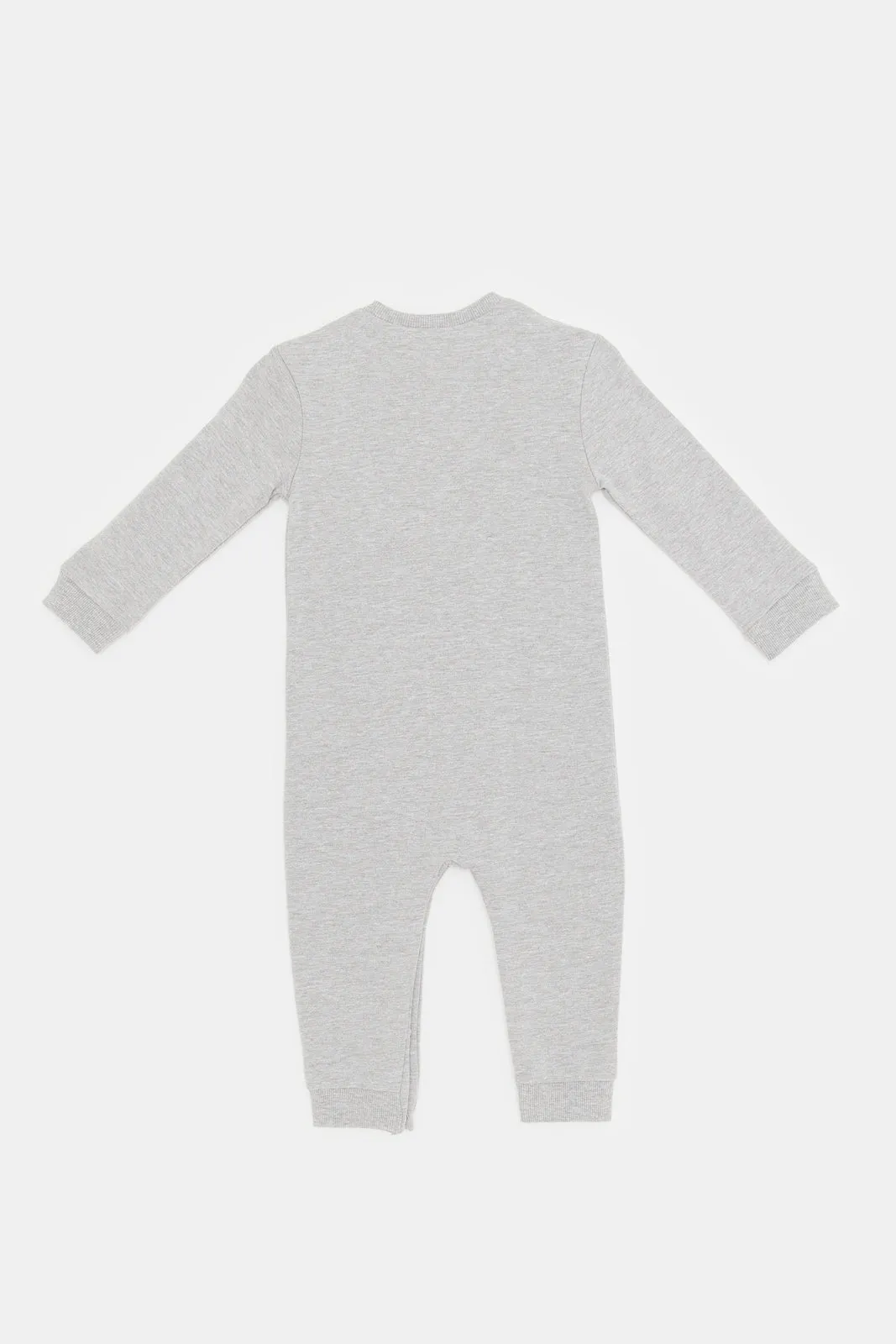 Babies Grey Embellished Bunny with Bow Romper