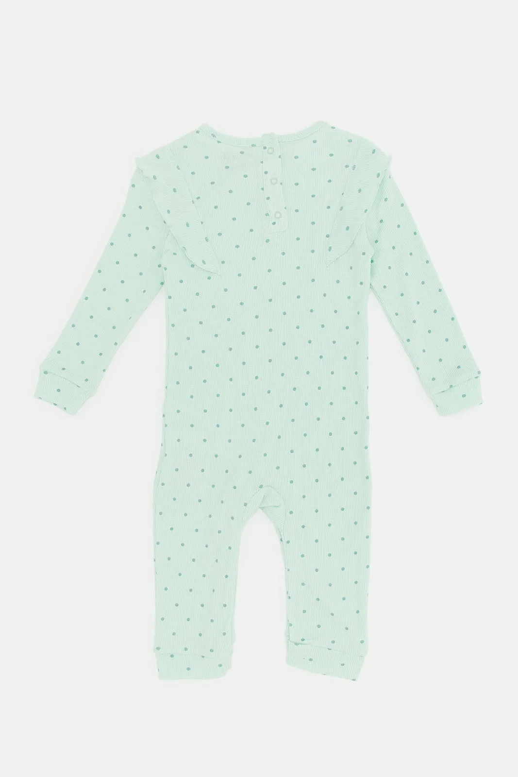 Babies Mint Printed Romper