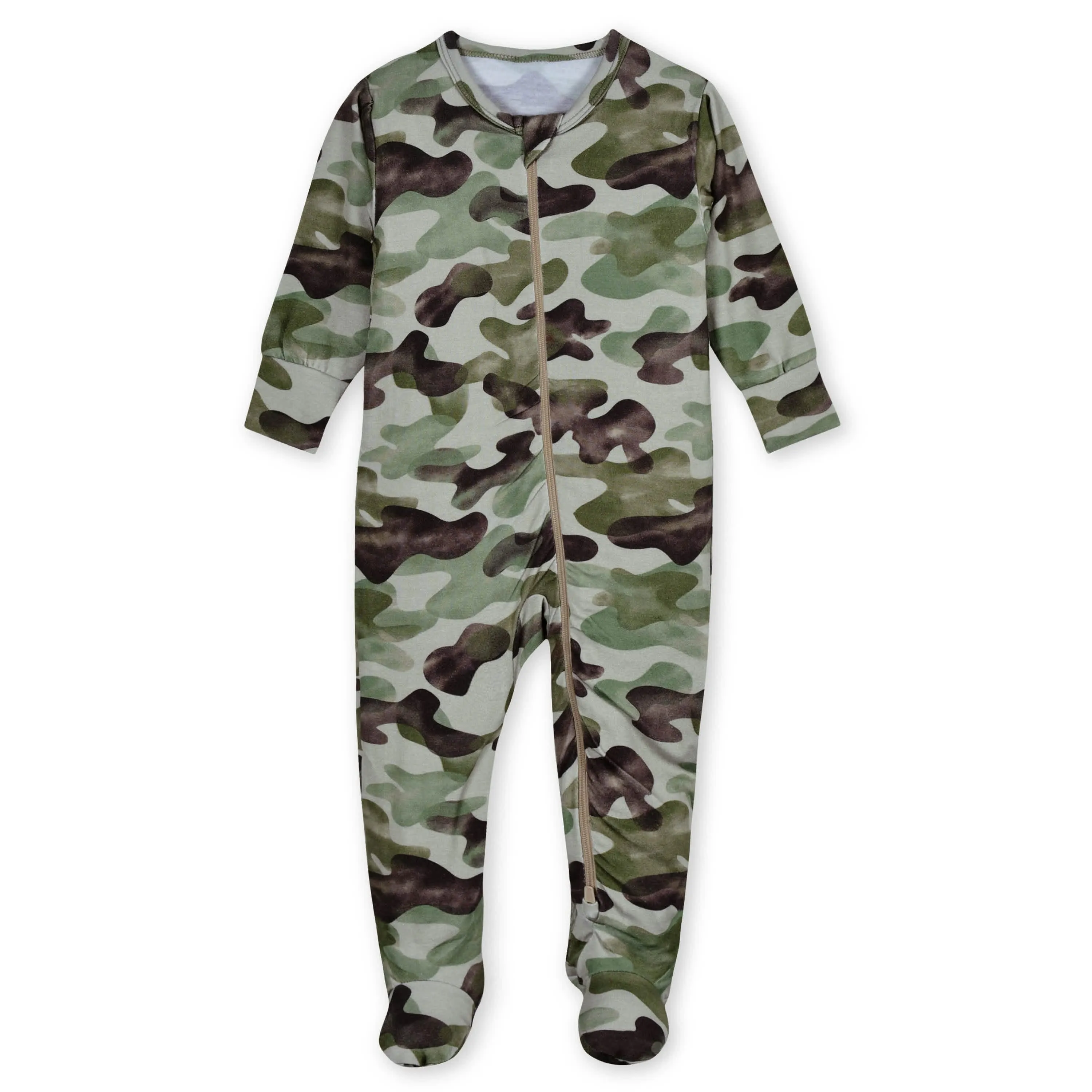 Baby & Toddler Hide & Seek Camo Buttery Soft Viscose Made from Eucalyptus Snug Fit Footed Pajamas