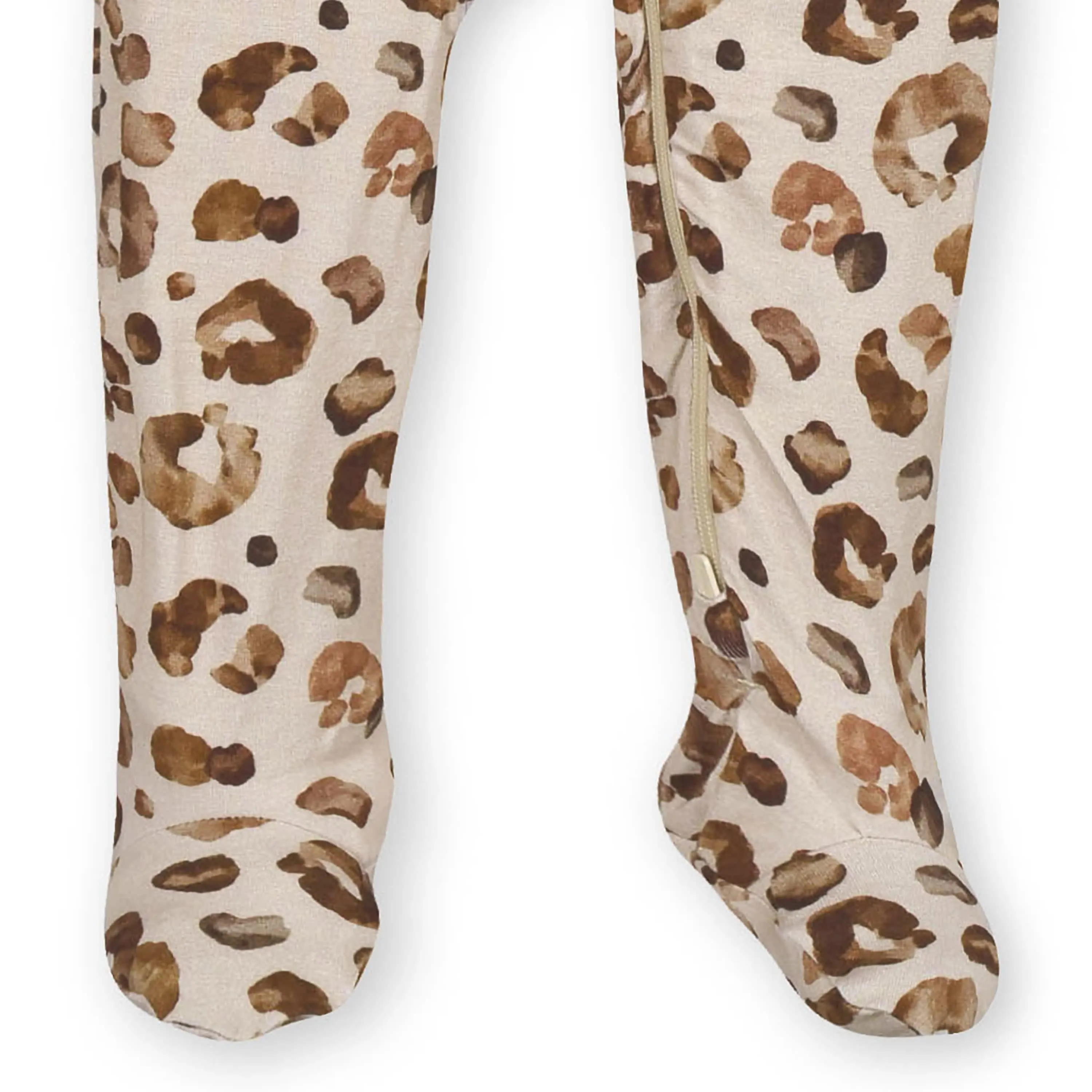 Baby & Toddler Spotted Leopard Buttery Soft Viscose Made from Eucalyptus Snug Fit Footed Pajamas