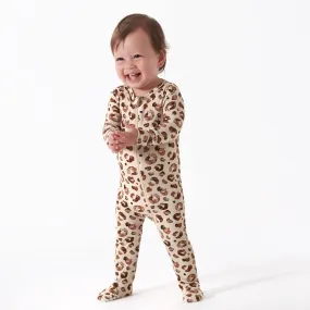 Baby & Toddler Spotted Leopard Buttery Soft Viscose Made from Eucalyptus Snug Fit Footed Pajamas