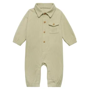 Baby Boys Sage Corduroy Romper