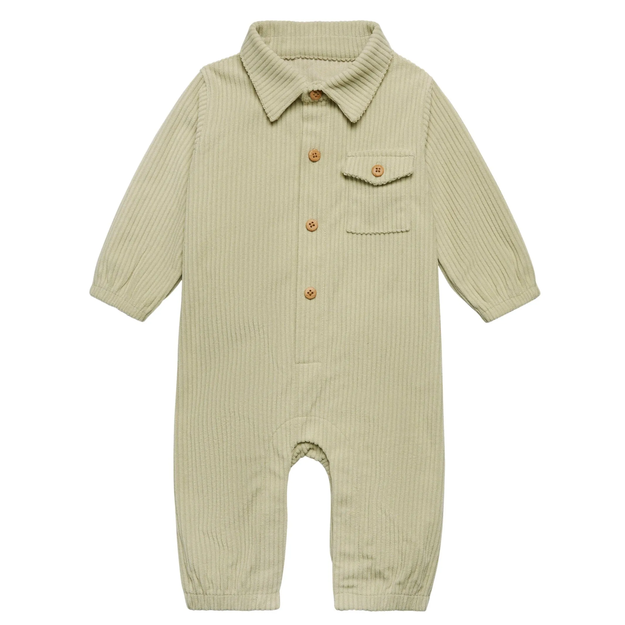 Baby Boys Sage Corduroy Romper