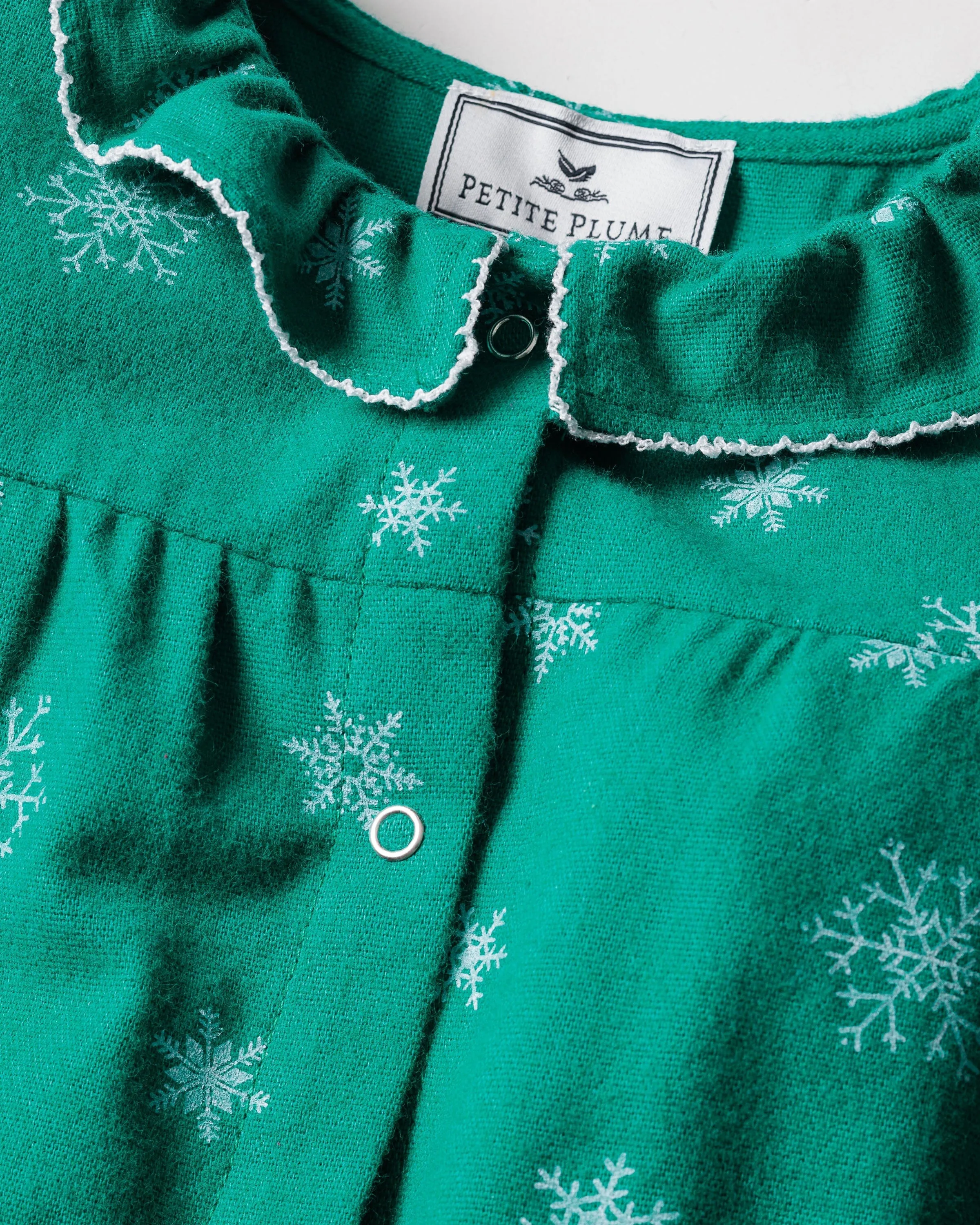 Baby's Flannel Madeline Romper | Emerald Wonderland