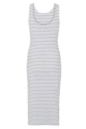 Basic Apparel - Ludmilla Openback Dress - 702 Bright White / Black