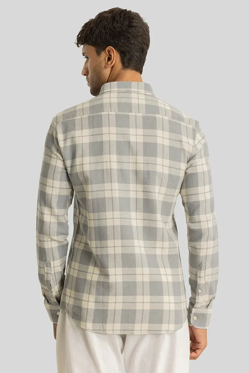 Beacon Light Grey Checks Linen Shirt