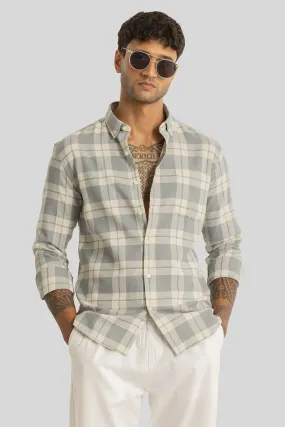 Beacon Light Grey Checks Linen Shirt