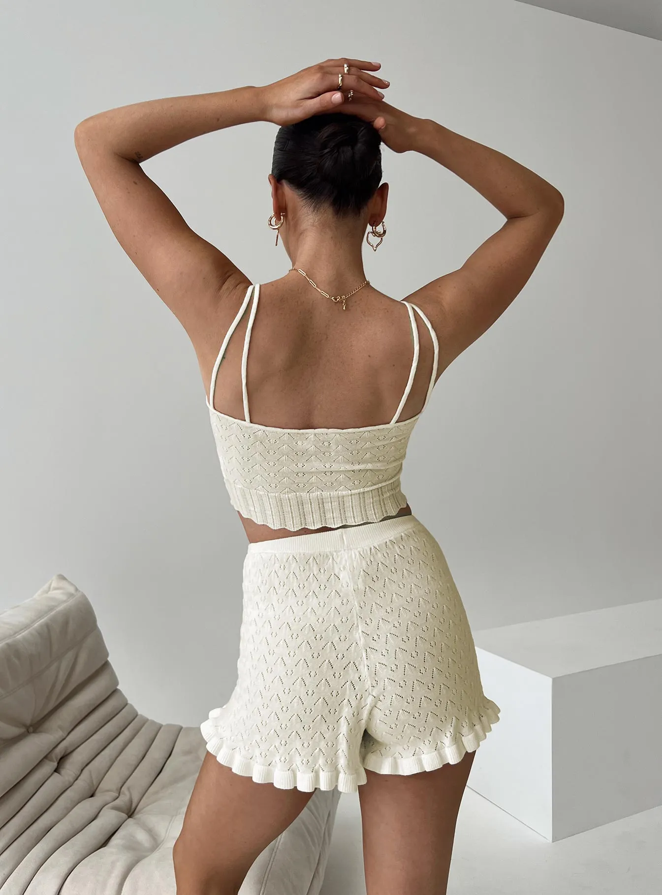 Beeby Knit Shorts Cream