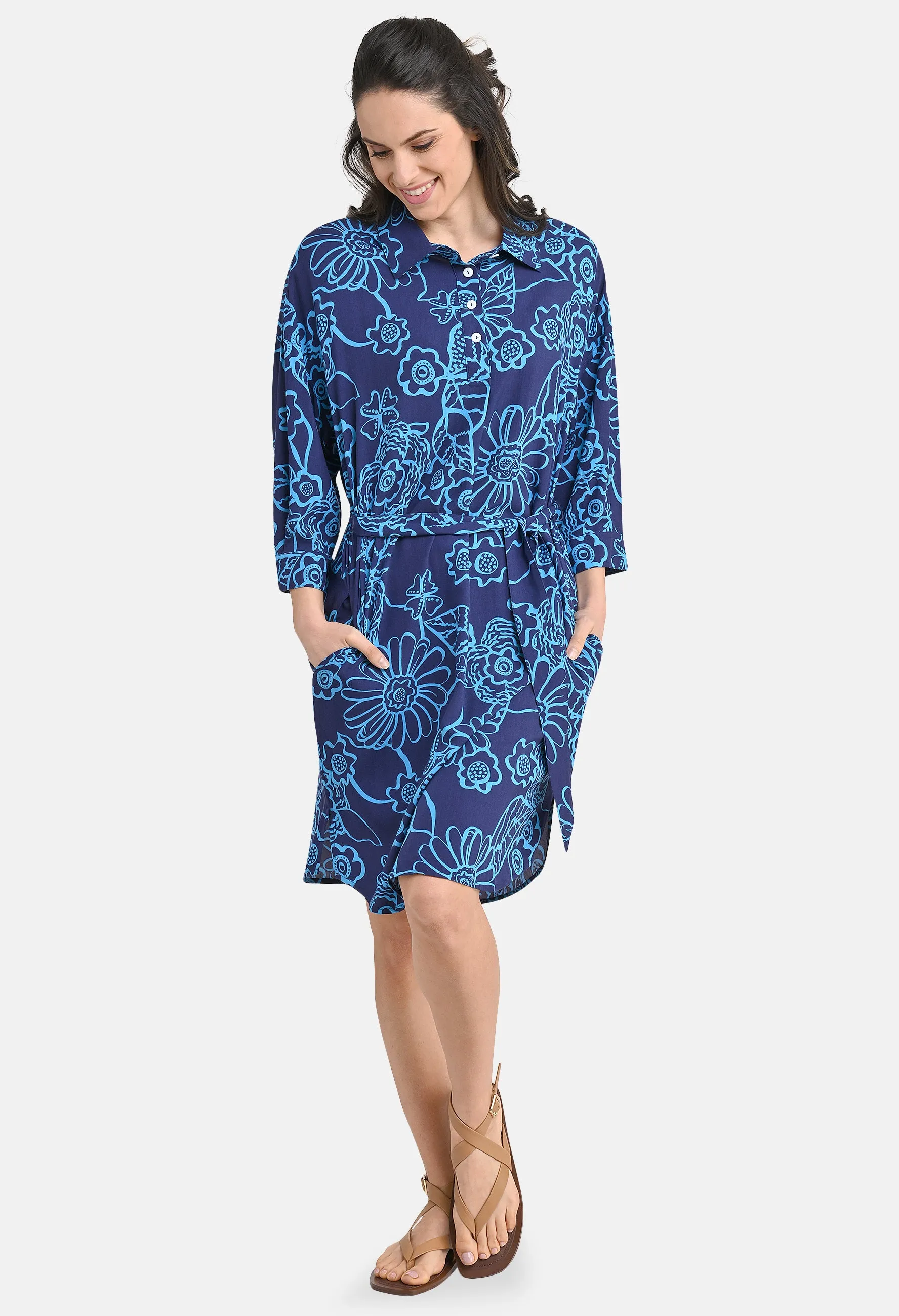 Bella Floral Shirt Dress