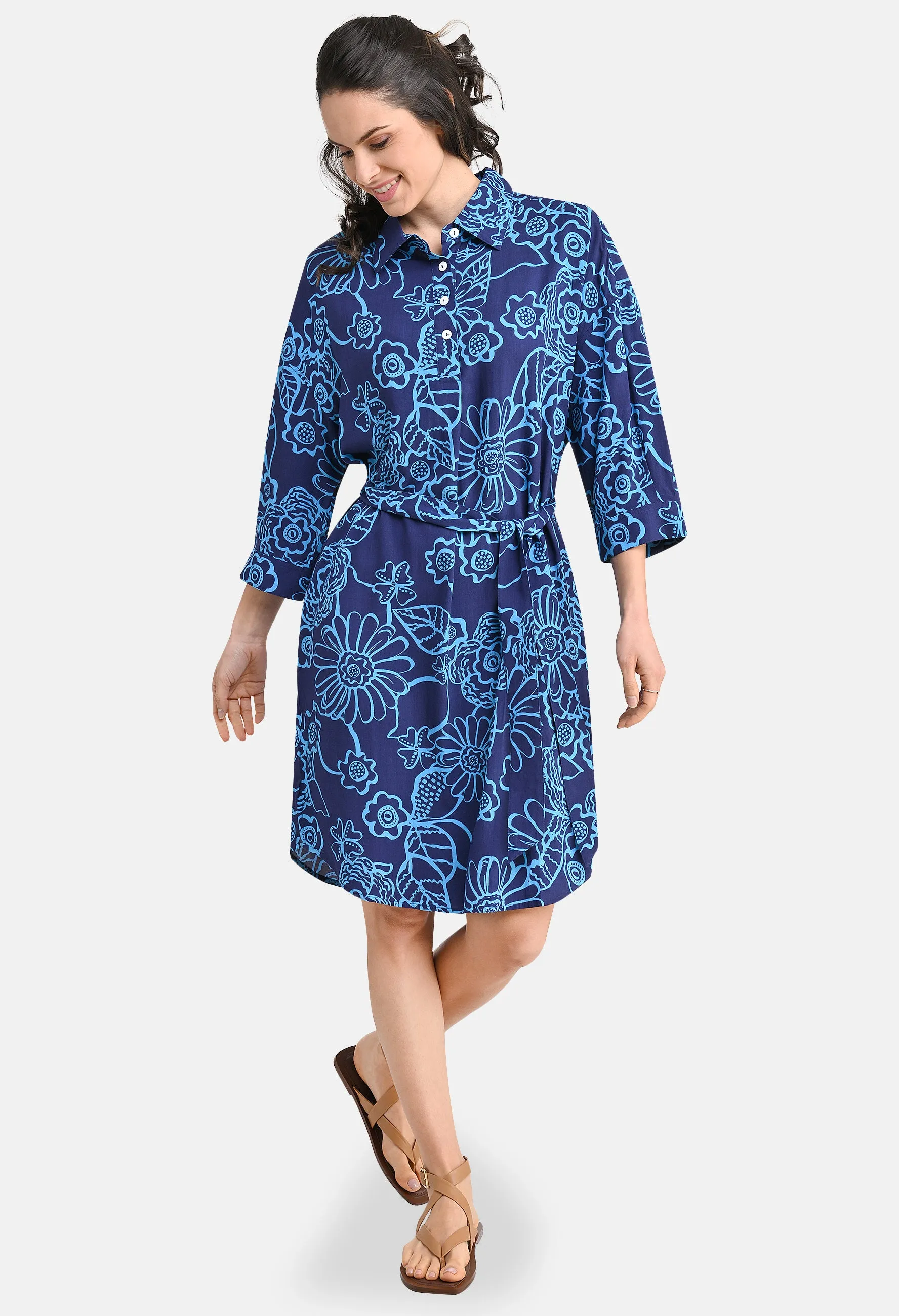 Bella Floral Shirt Dress