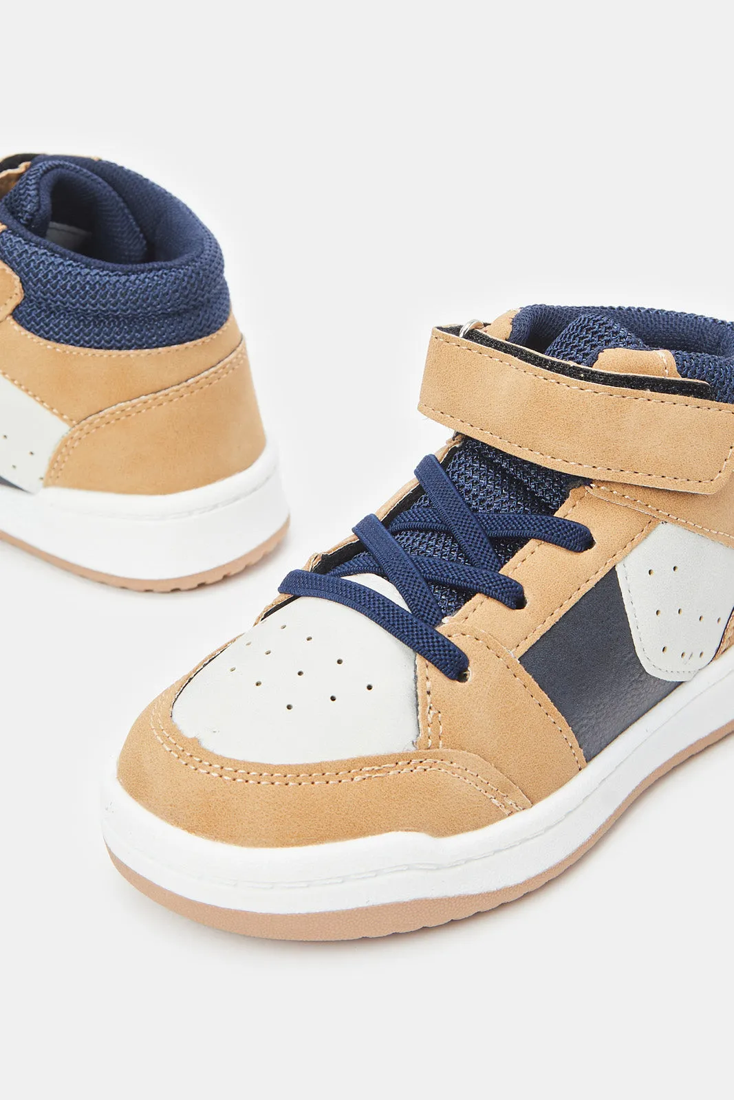 Boys Multicolour Material Block High Top