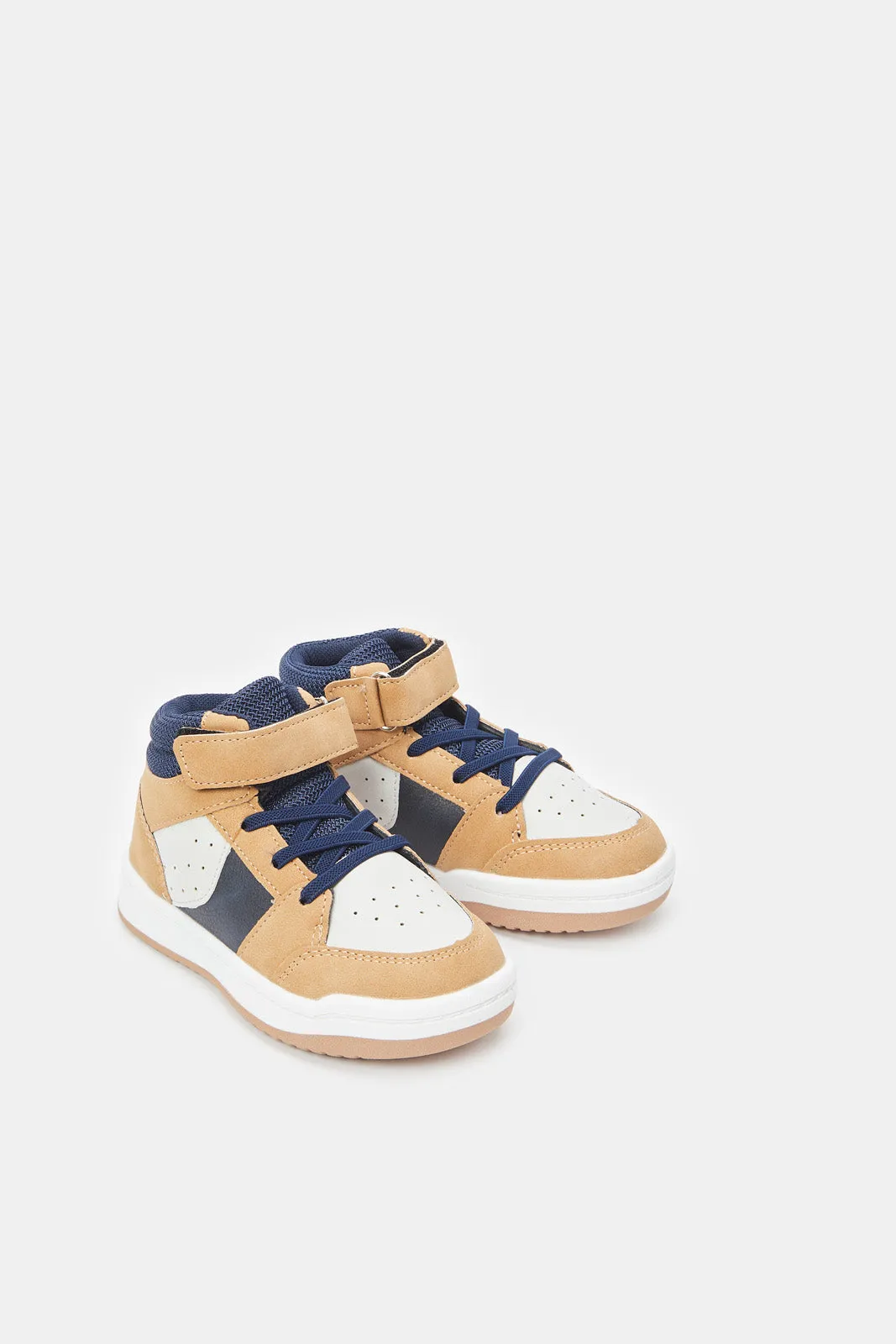 Boys Multicolour Material Block High Top