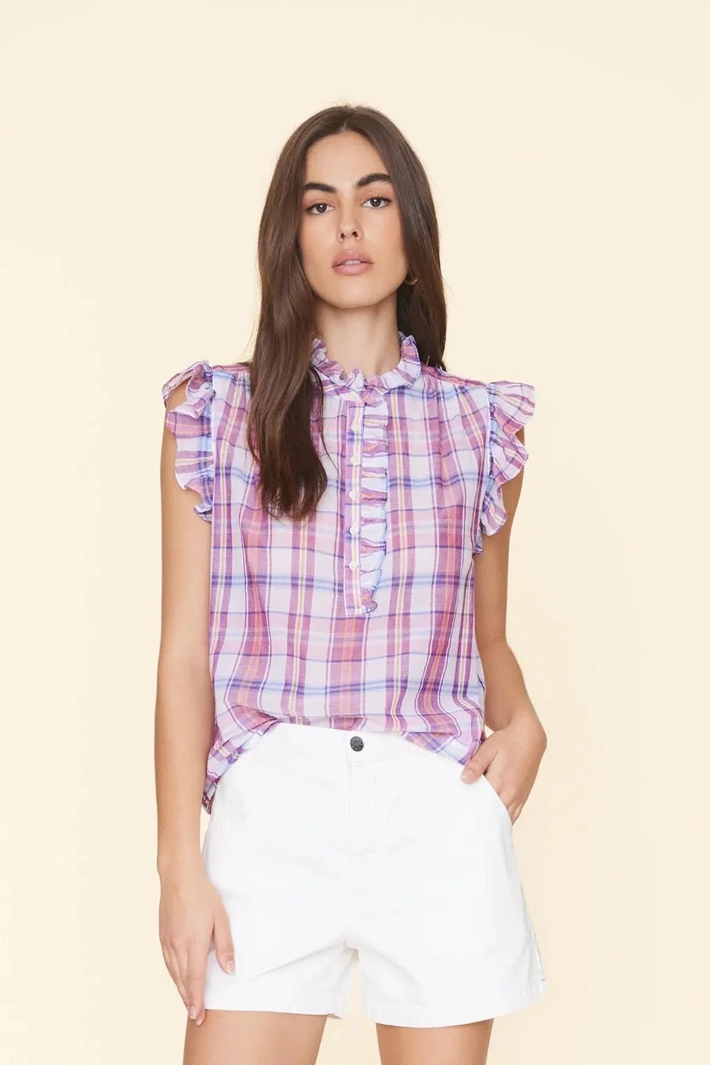 BRENNA PLAID TOP