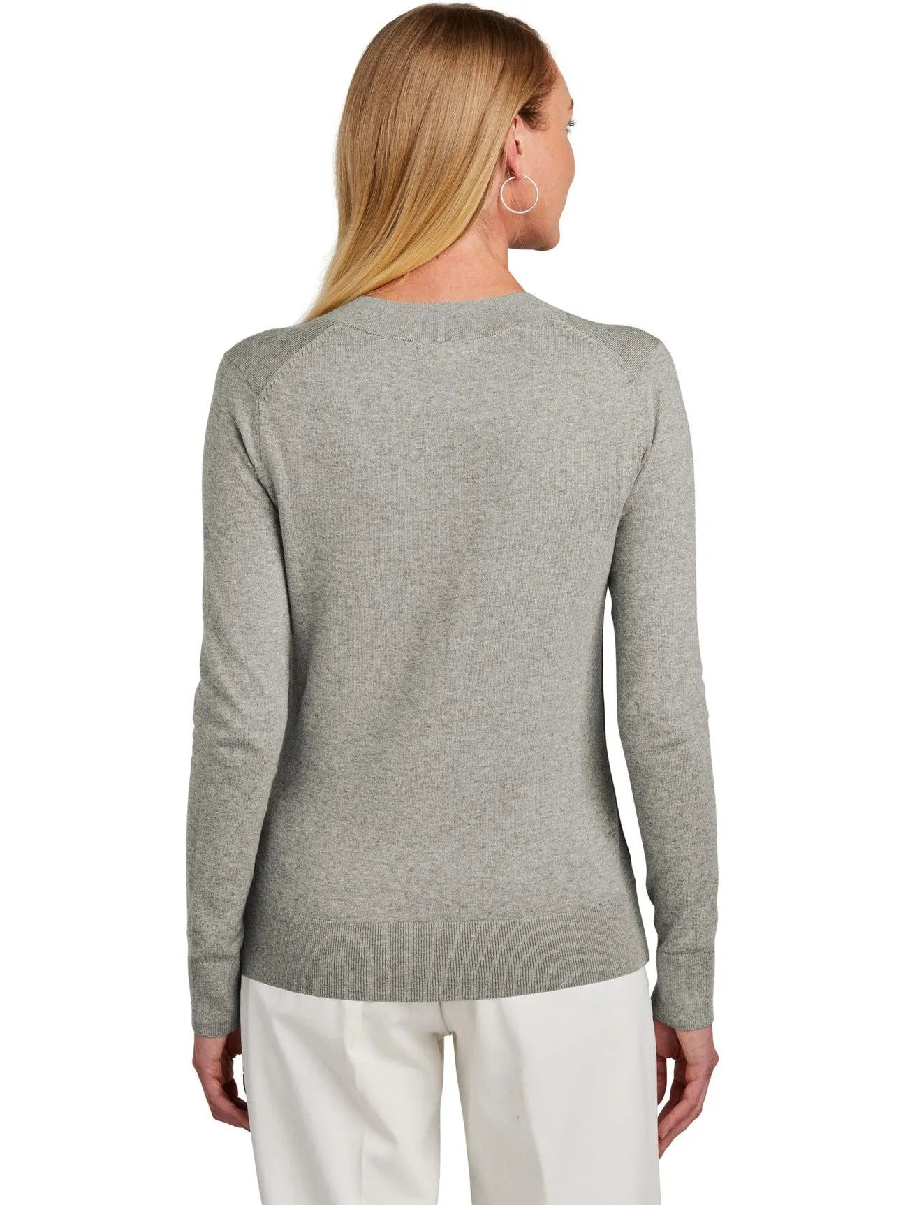 Brooks Brothers Ladies Cotton Stretch V-Neck Sweater