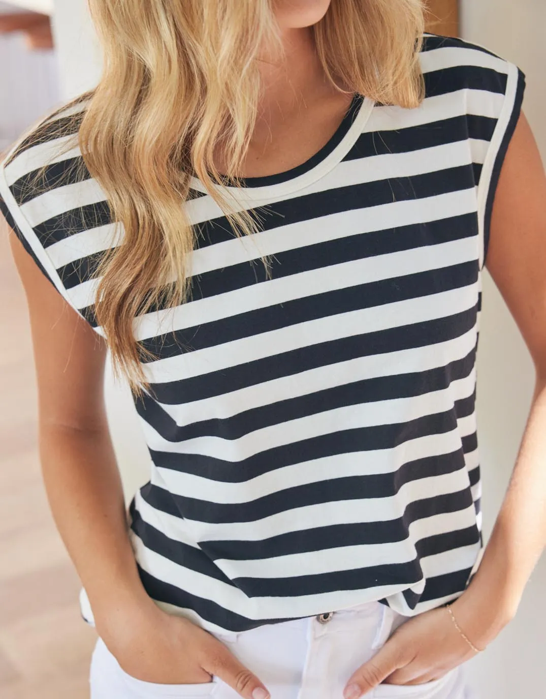 Cali Tank Top - Frenchie Stripe