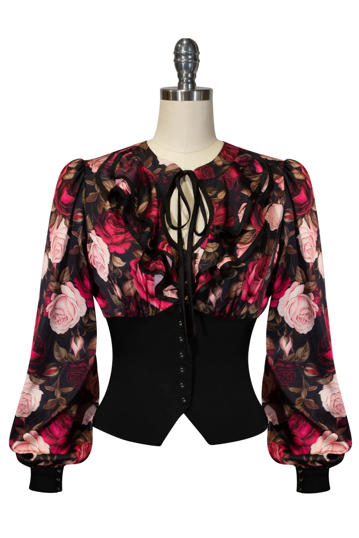 Capone Frill Front Blouse (Print)