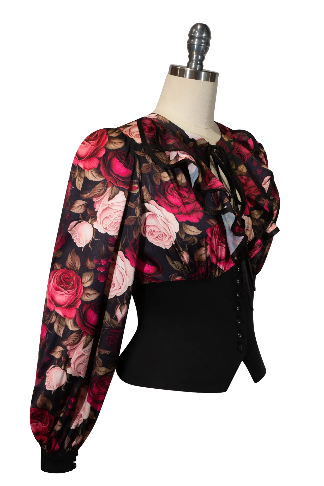 Capone Frill Front Blouse (Print)