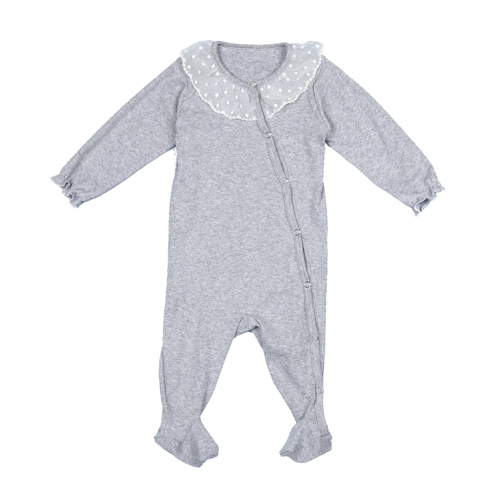 CAROL BABY ROMPER GREY/WHITE