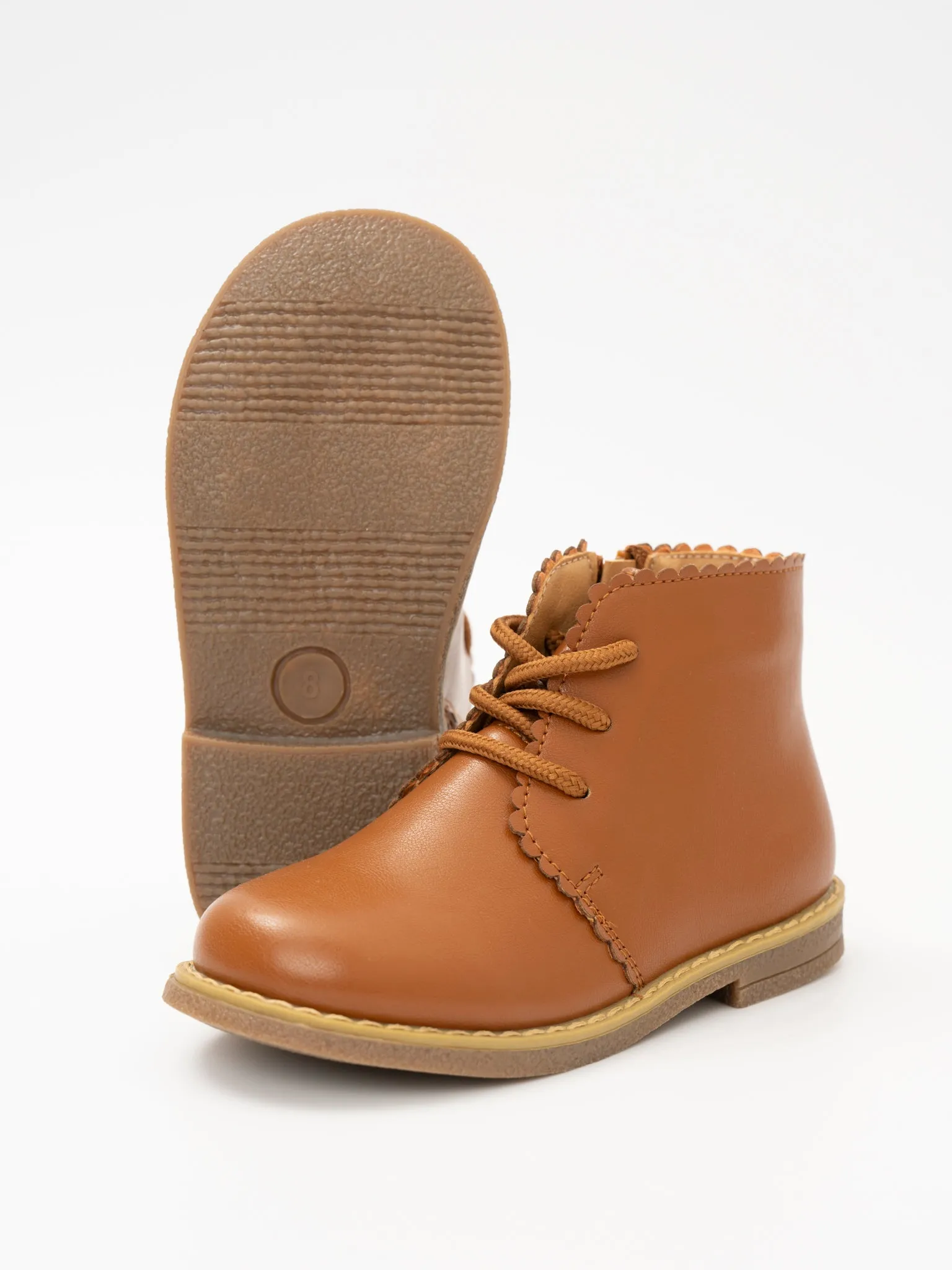 Cinnamon Scallop Trim Boot