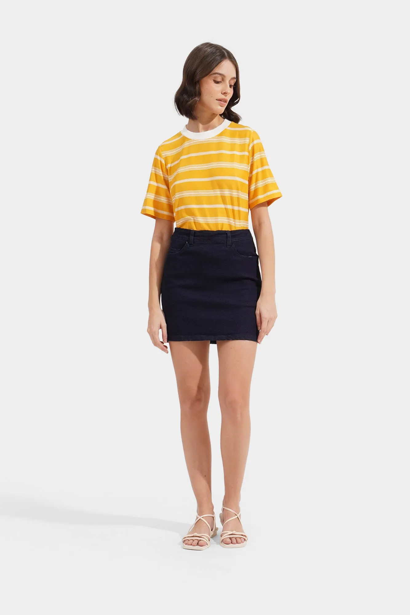 Closet Staples Striped Round Neck Tee