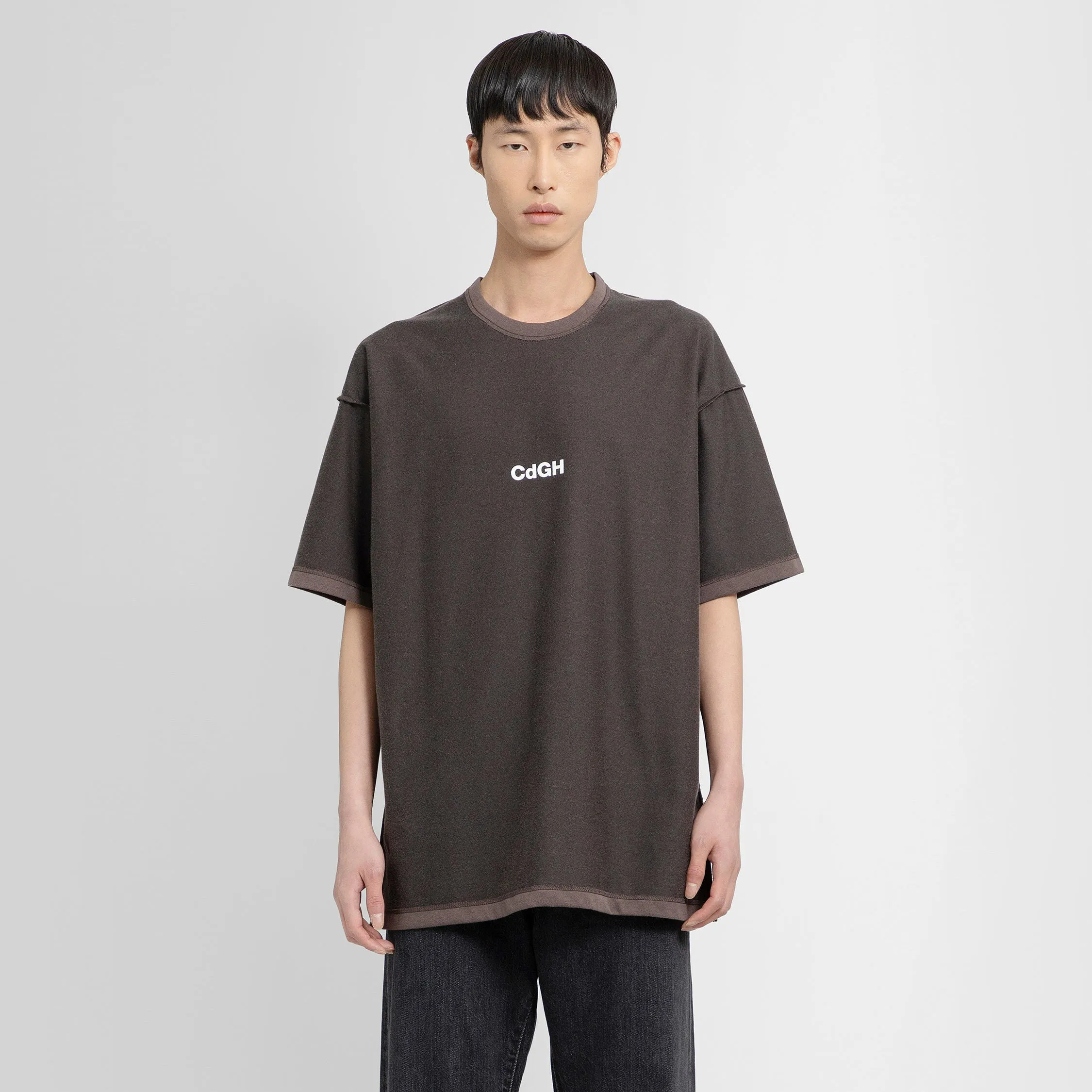 COMME DES GARCONS HOMME MAN BROWN T-SHIRTS & TANK TOPS