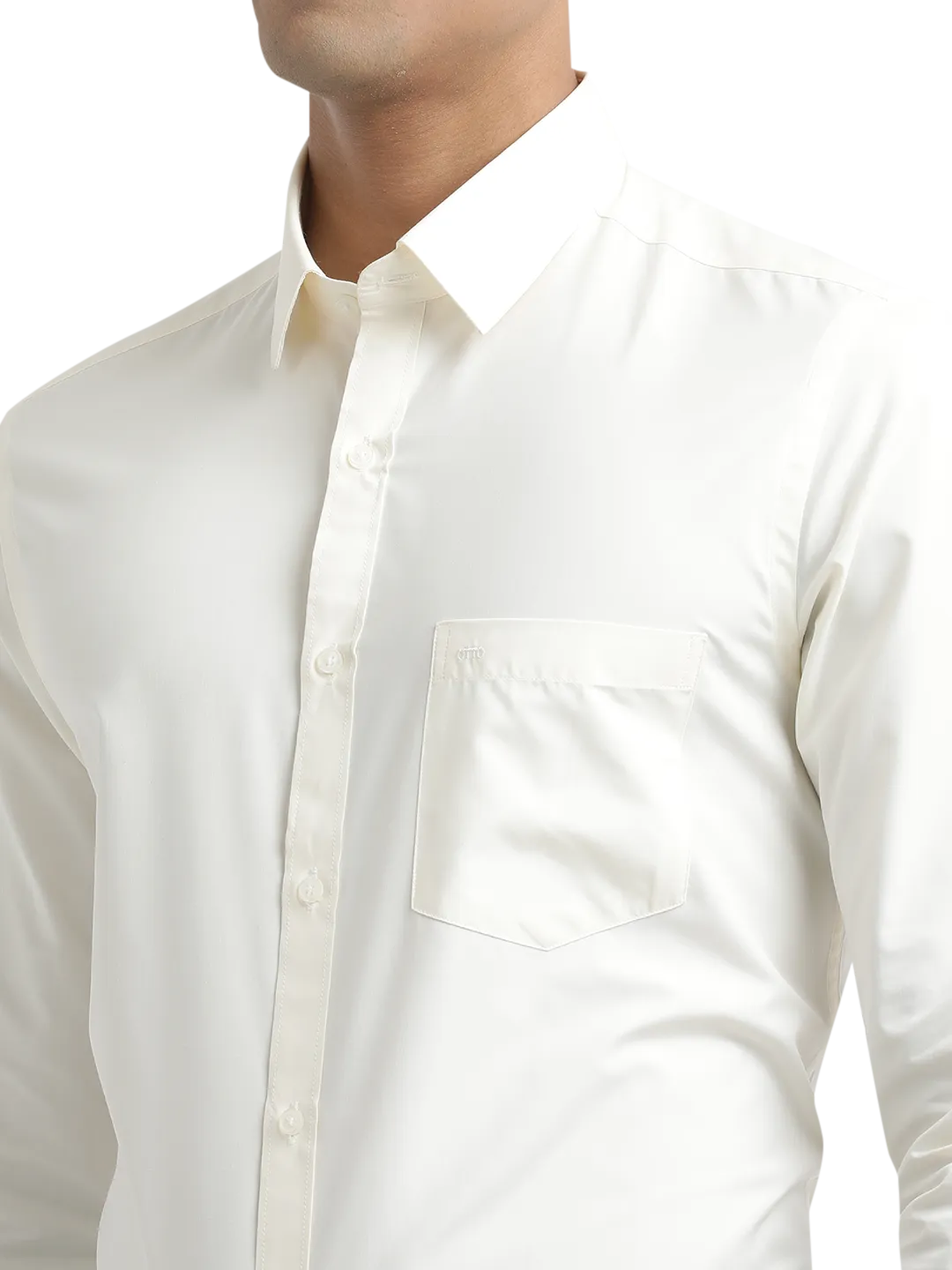 Cream Formal Core Solid Shirt - ENCLAVE_CREAM