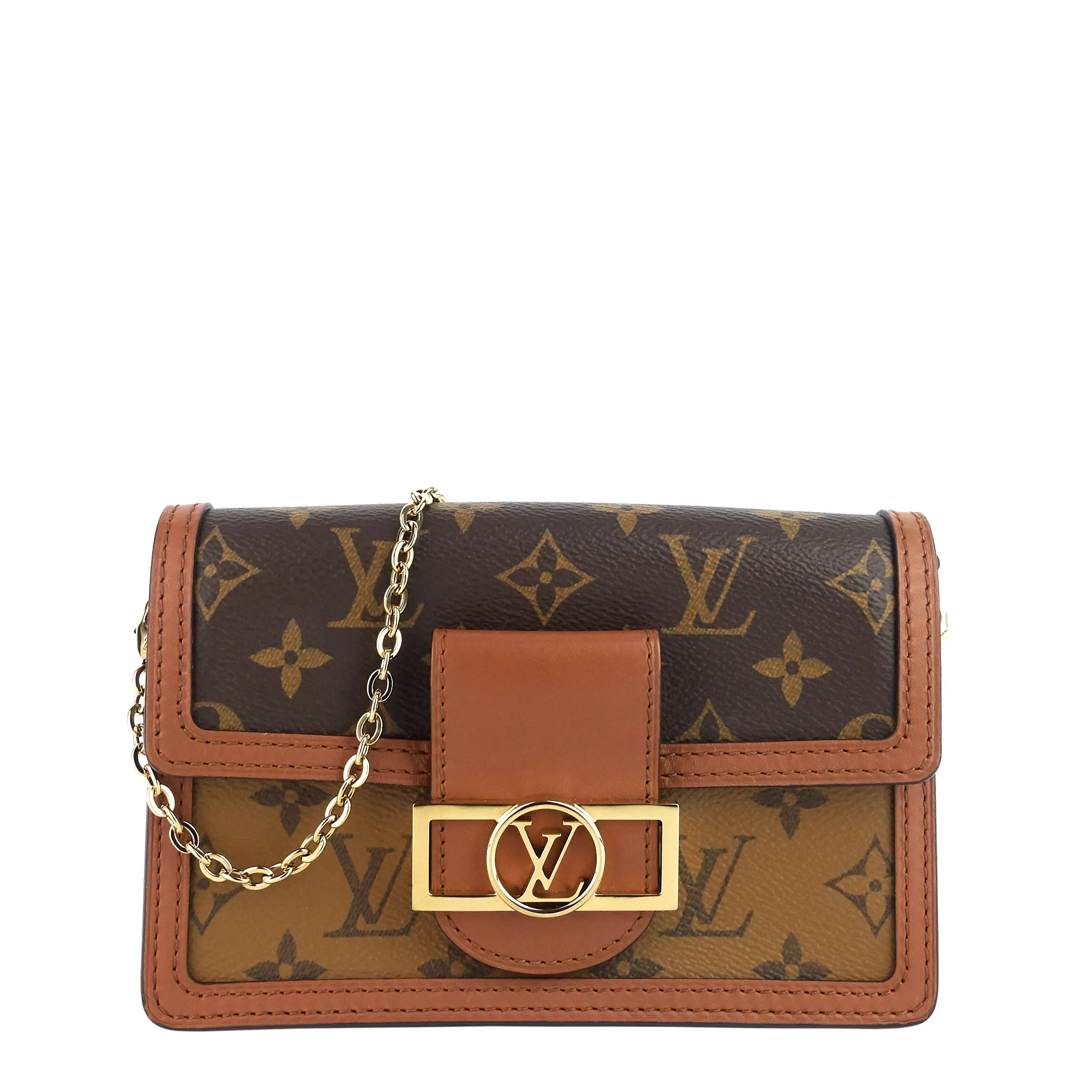 Dauphine Chain Wallet Reverse Monogram Bag