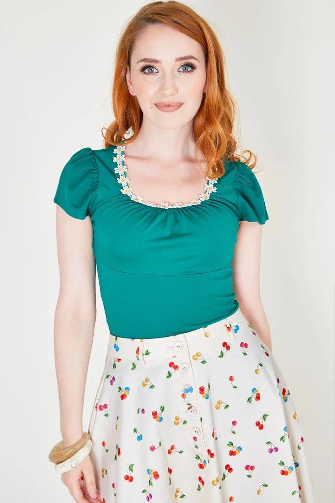 Debbie Daisy Trim Top