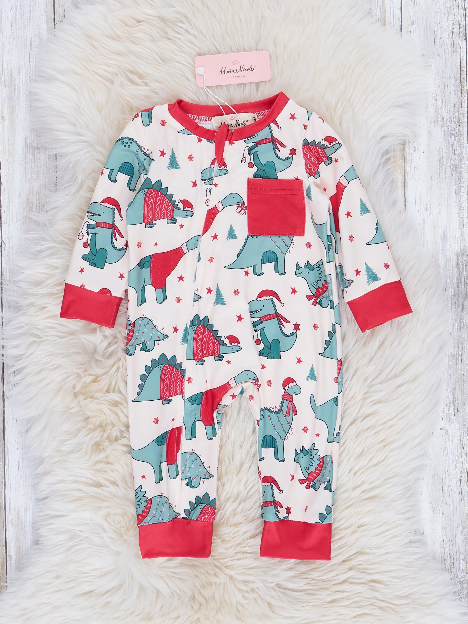 Dinosaur Dreams Christmas Sleeper Pajamas