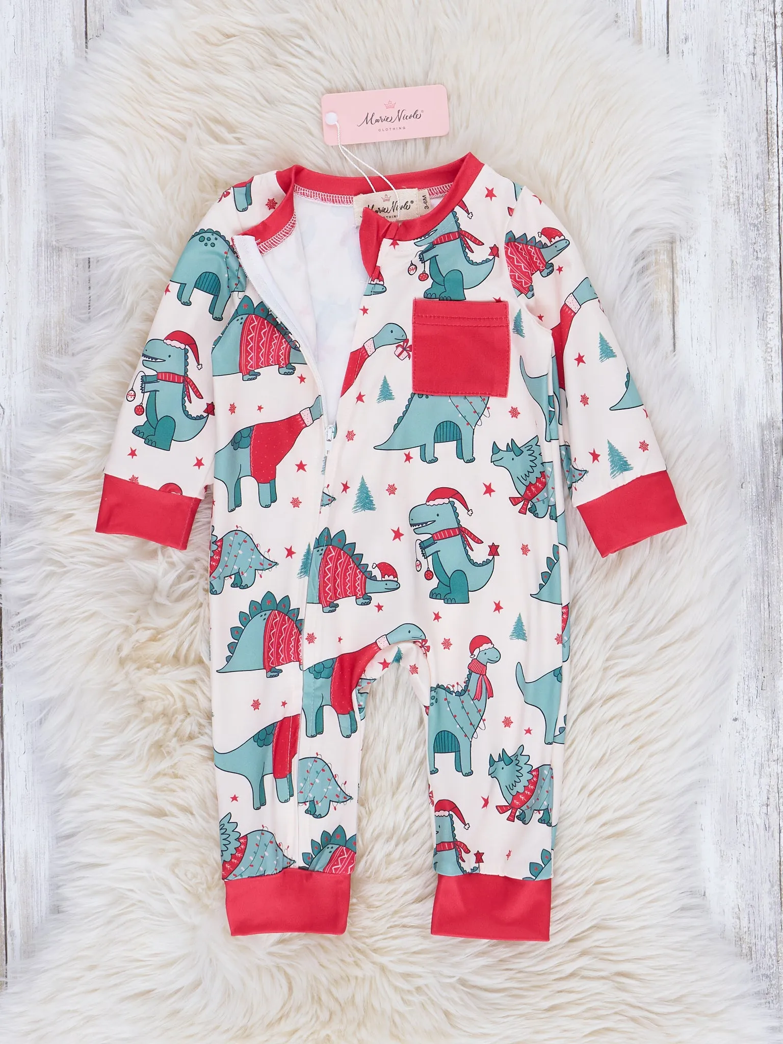 Dinosaur Dreams Christmas Sleeper Pajamas