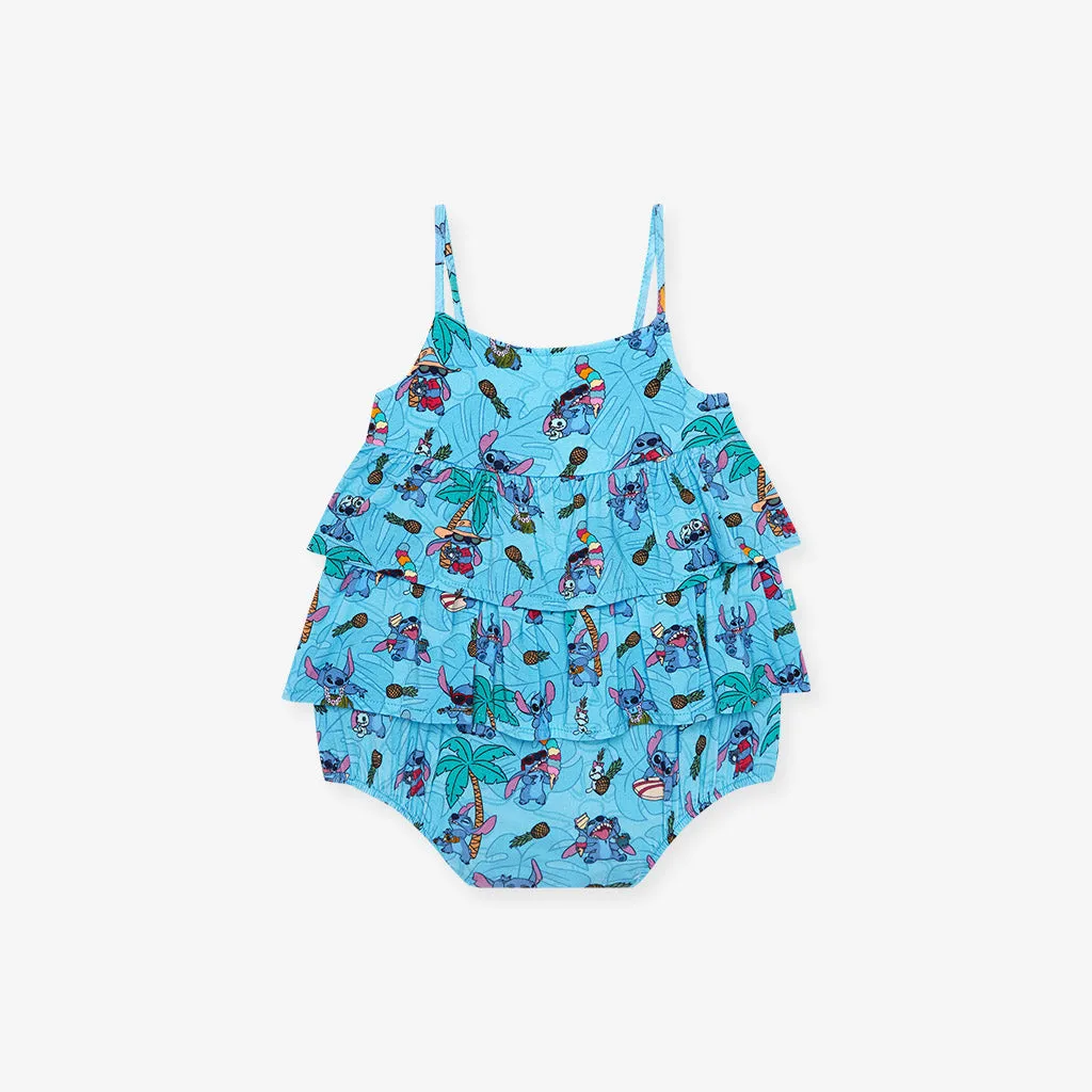 Disney Tropical Stitch Ruffled Bubble Romper