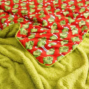 Dr. Seuss The Grinch Luxe Plush Patoo Blanket