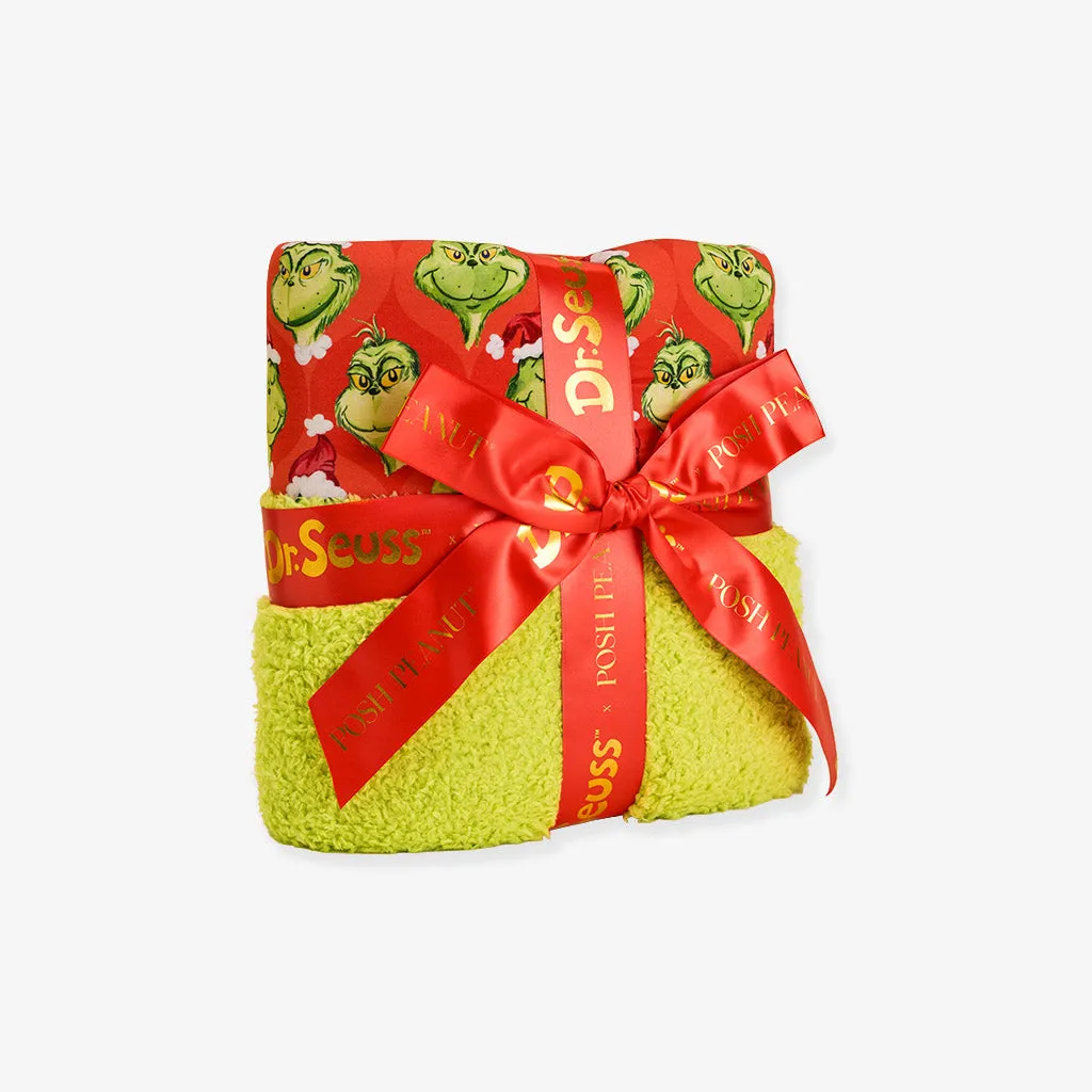 Dr. Seuss The Grinch Luxe Plush Patoo Blanket