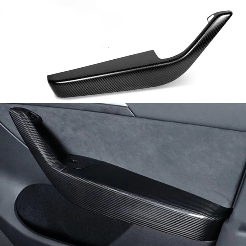 Dry Carbon Fibre Door Armrest  Set for Tesla Model Y 2020-2024 (4pcs)