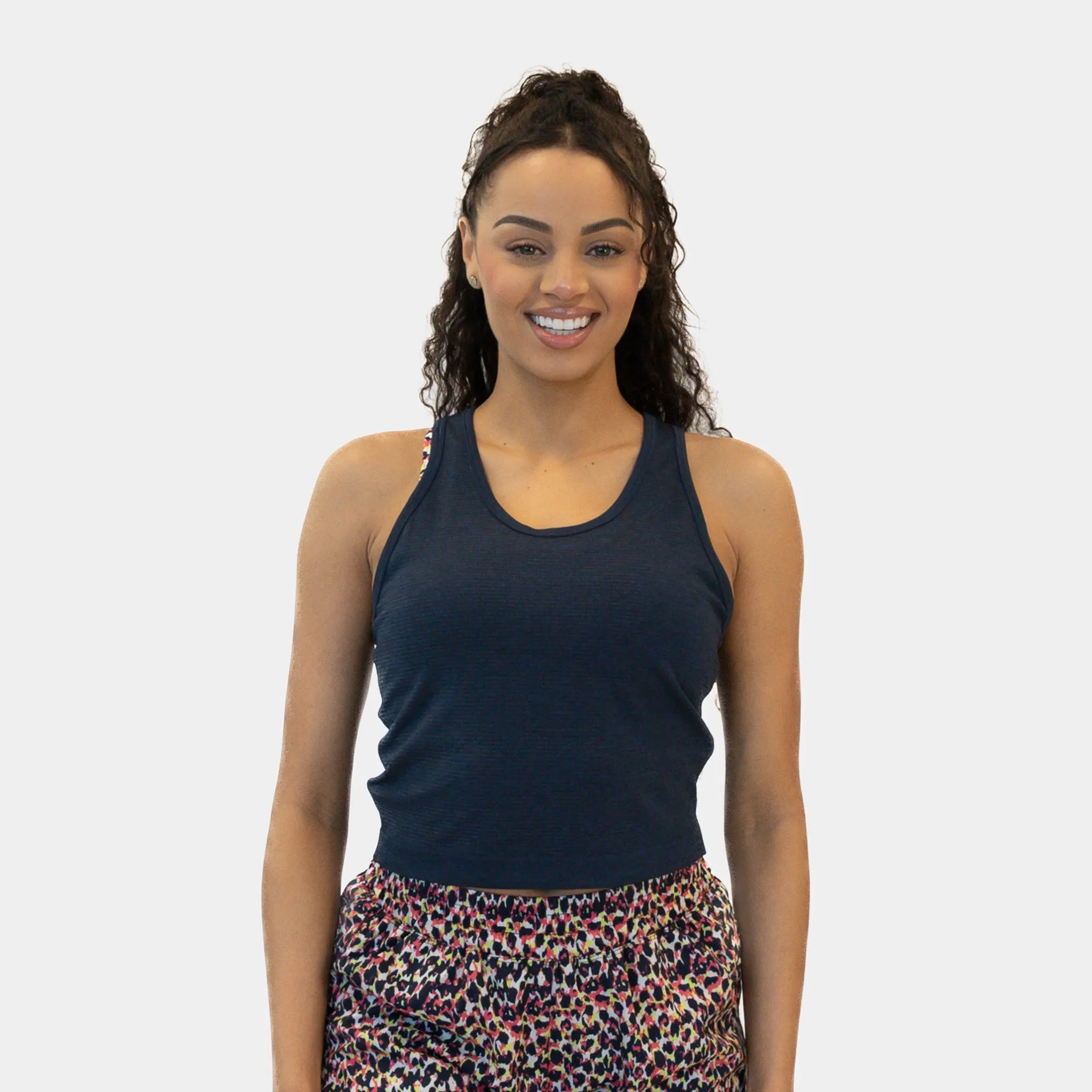 Essential Short Seamless Tank - Navy