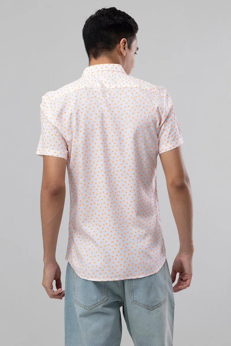 Fluorescence Polka Orange Shirt