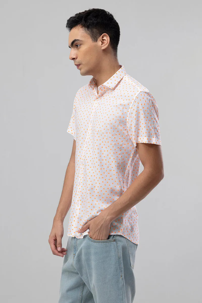 Fluorescence Polka Orange Shirt